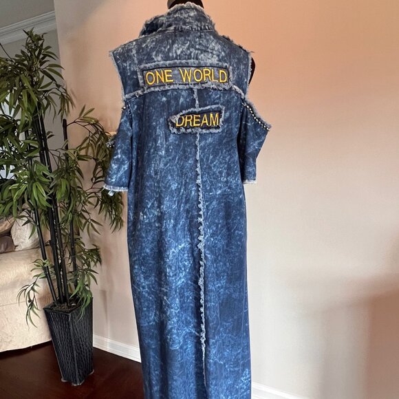 NWT M’ De Pompadour Colorful Oversized Dress. Cotton Abstract Artistry Details - Picture 13 of 14